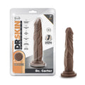 Dr. Skin Silicone Dr. Carter Realistic 7 in. Posable Dildo Brown