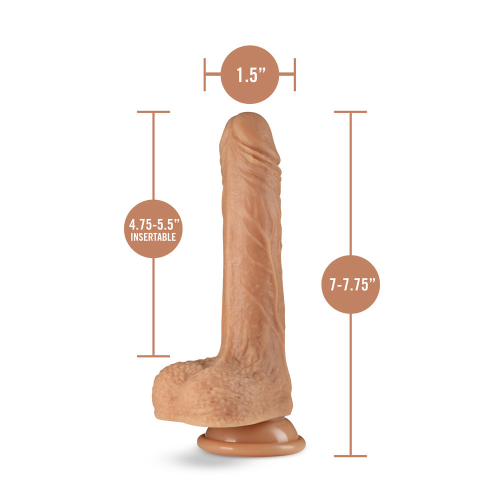 Dr. Skin Silicone Dr. Grey 7.75 in. Thrusting & Gyrating Dildo with Remote Control Beige