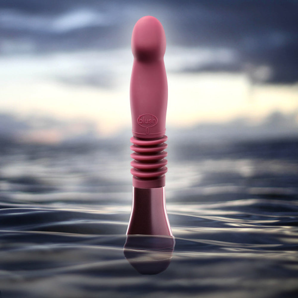 Temptasia Trixie Rechargeable 10 in. Silicone Thrusting Dildo Wine
