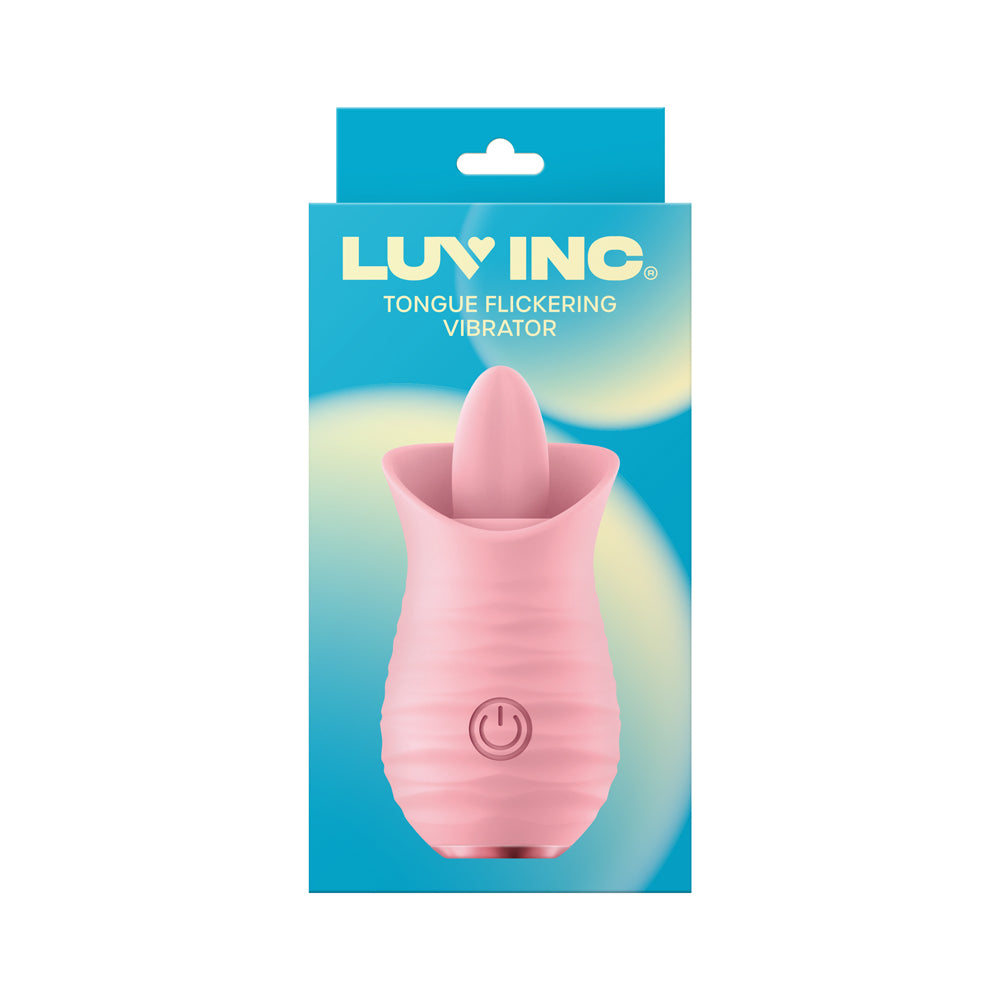 Luv Inc Tv08 Tongue Flickering Vibrator Rechargeable Silicone Clitoral Stimulator Pink