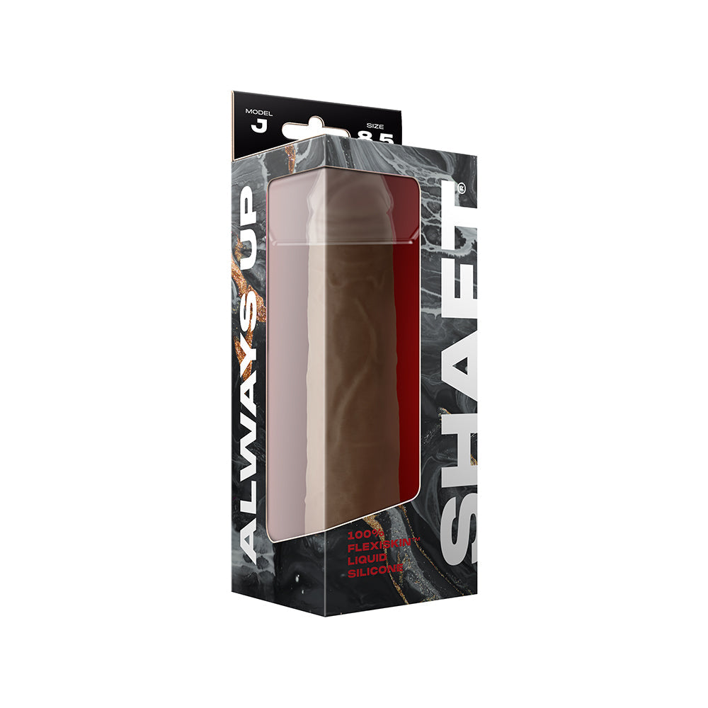 Shaft Model J: 8.5 in. Dual Density Silicone Dildo Oak