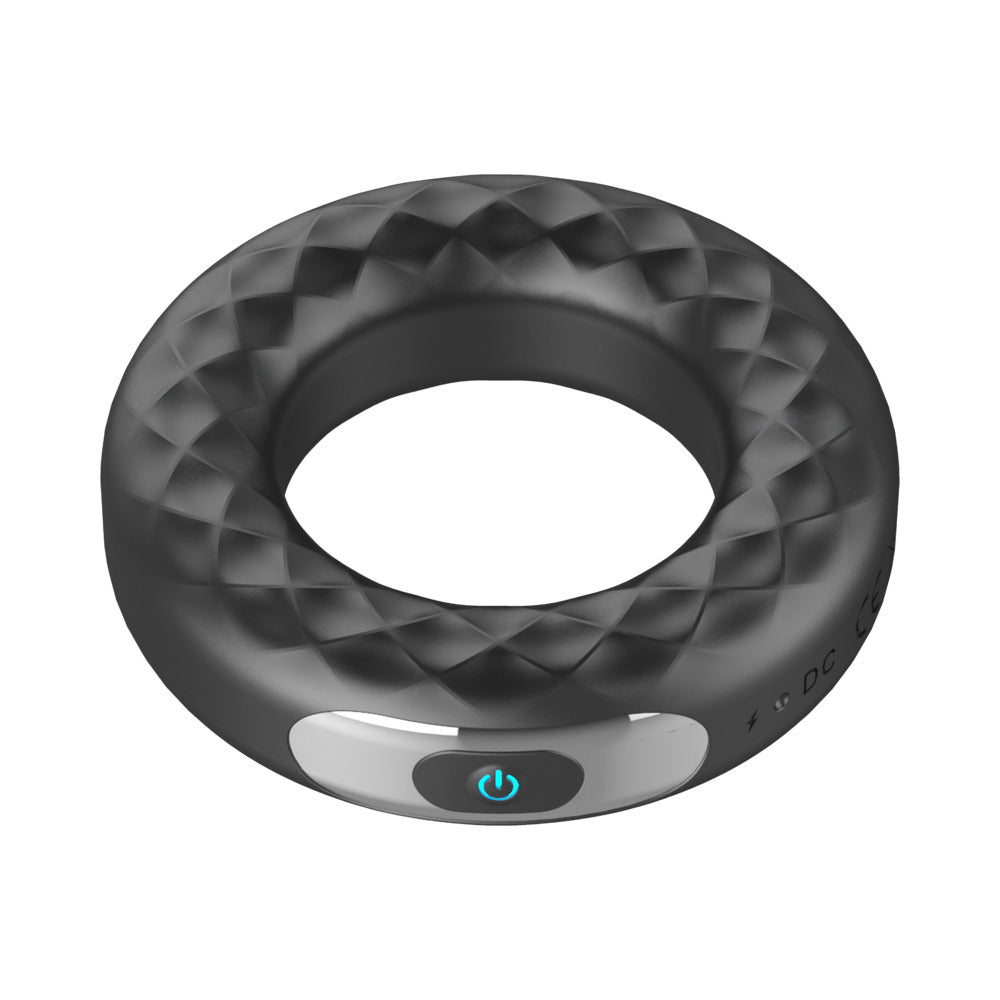 Forto F-15 Rechargeable Silicone Vibrating Cockring Black