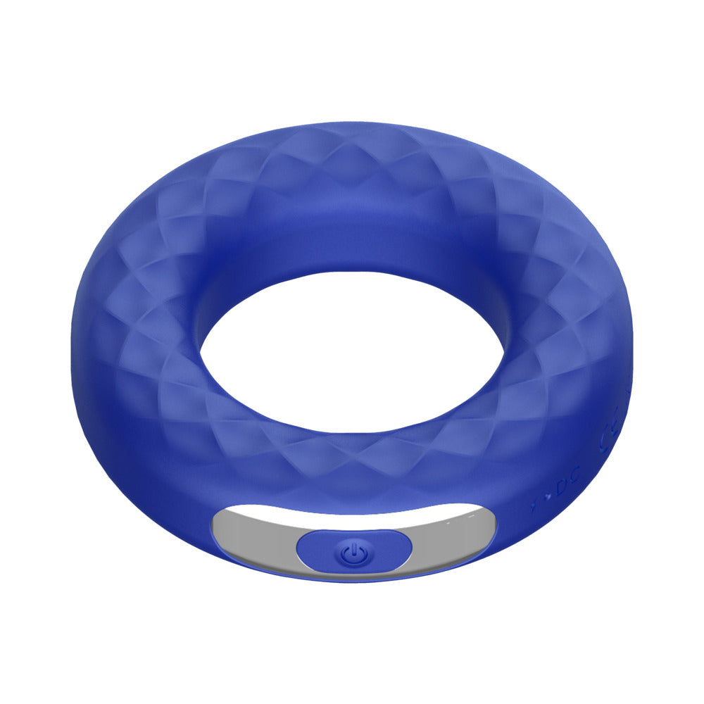 Forto F-15 Rechargeable Silicone Vibrating Cockring Blue