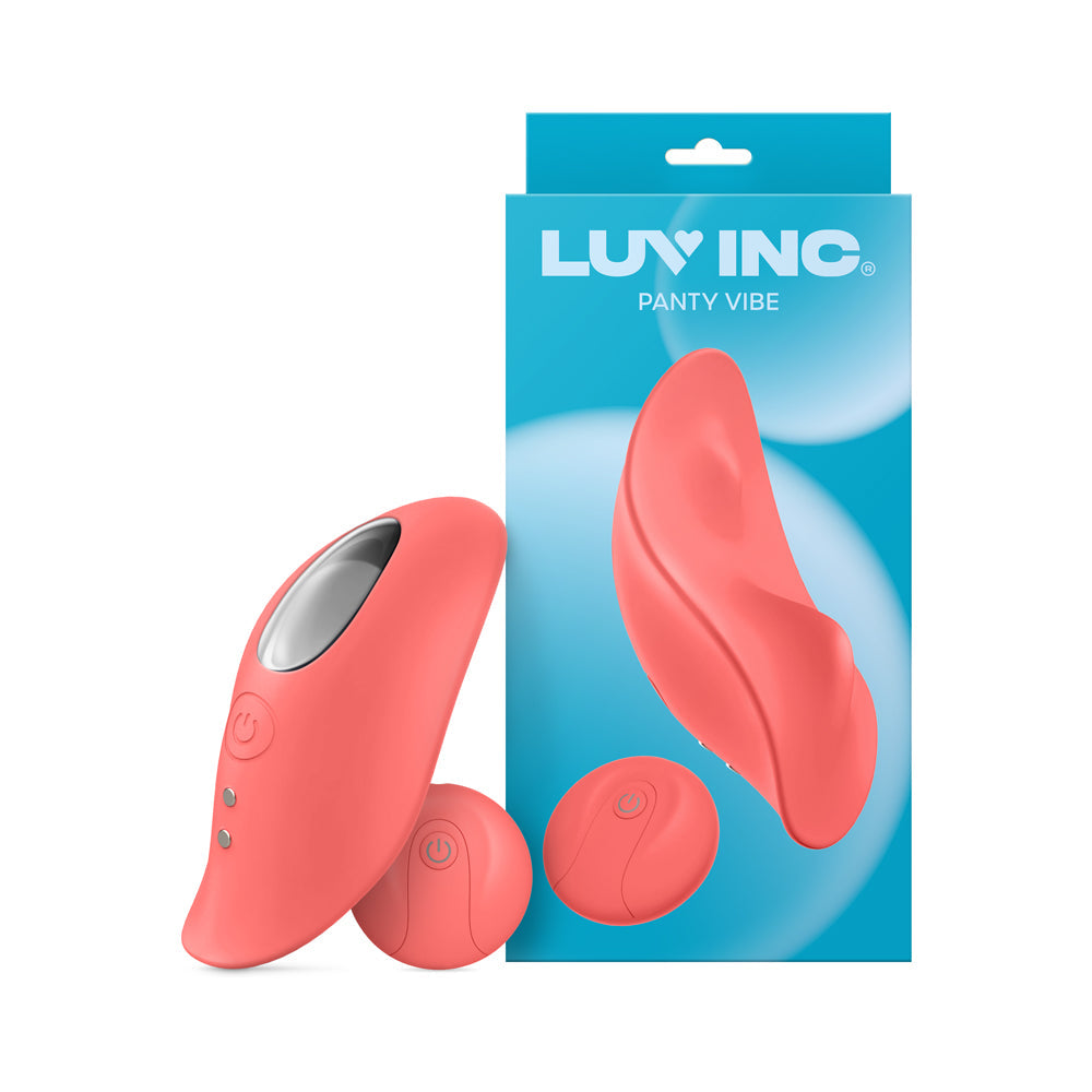 Luv Inc Pv72 Panty Vibe Rechargeable Remote-Controlled Silicone Wearable Vibrator Coral
