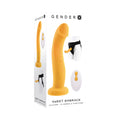 Gender X Sweet Embrace Vibrating 7 in. Dildo and Jock-Style Strap-On Harness Set Yellow/Black
