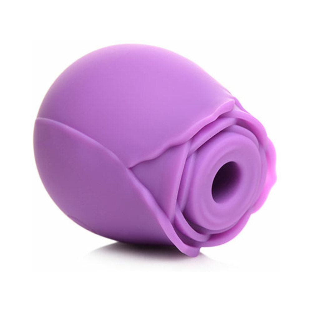 Curve Toys Gossip Cum Into Bloom Rechargeable Silicone Clitoral Stimulator Rose Flirt Violet