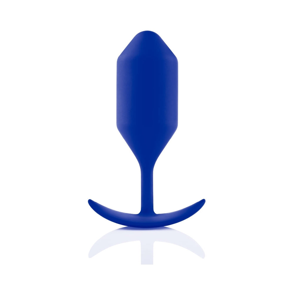 b-Vibe Snug Plug 4 Weighted Silicone Anal Plug Navy