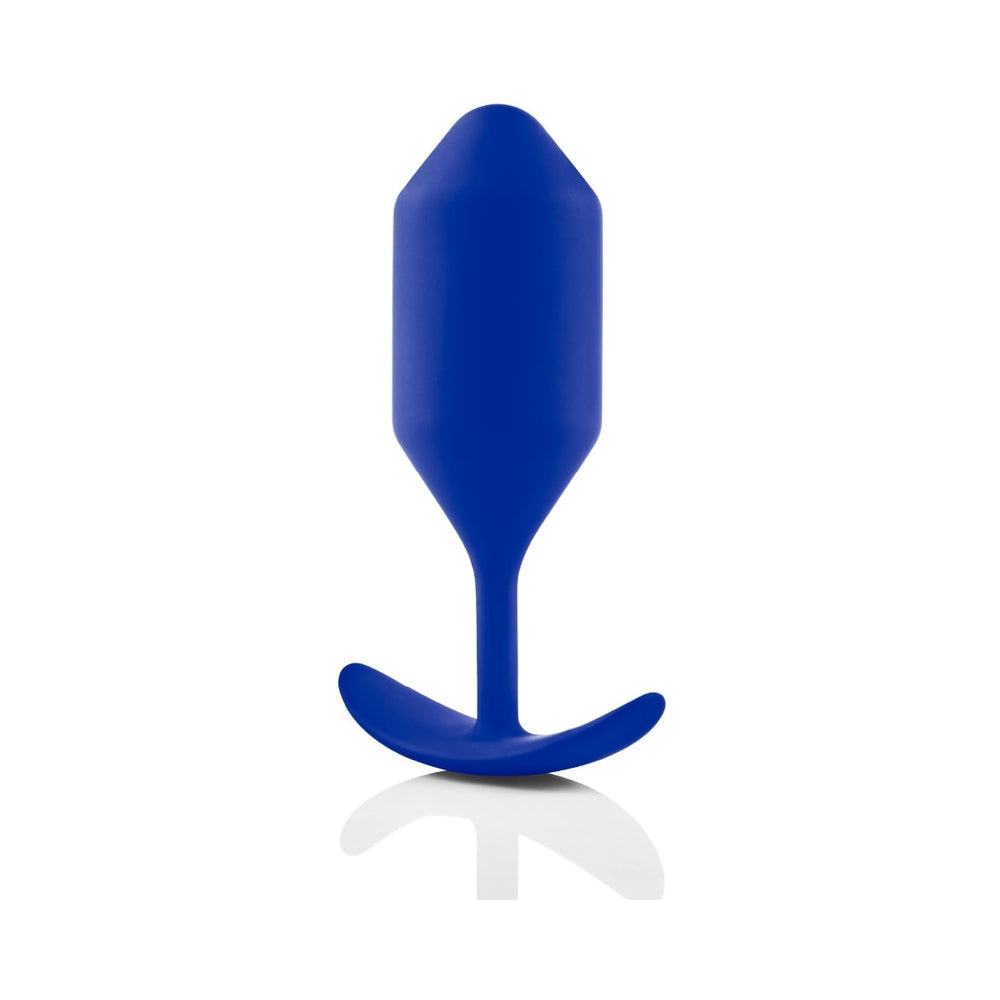 b-Vibe Snug Plug 4 Weighted Silicone Anal Plug Navy
