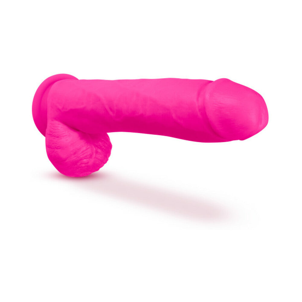 Blush Au Naturel Bold Big John 11 in. Posable Dual Density Dildo with Balls & Suction Cup Pink