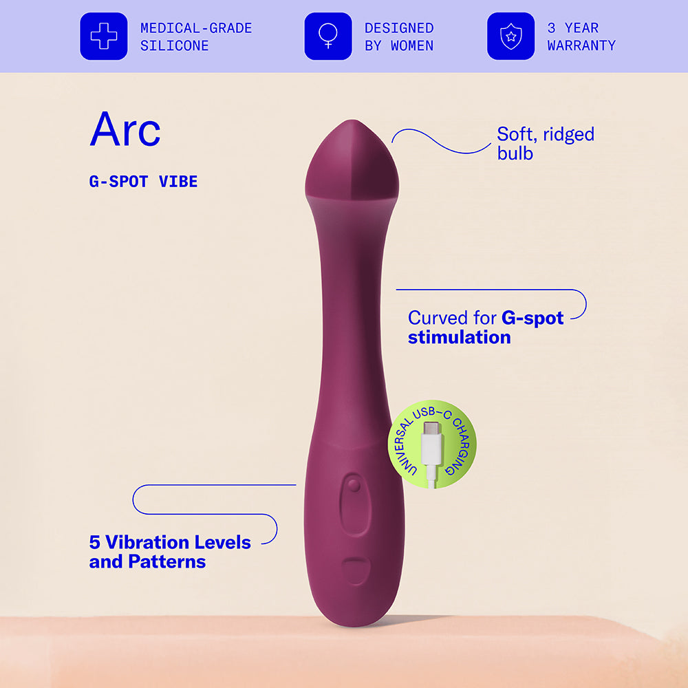 Dame Arc G-Spot Vibrator Plum