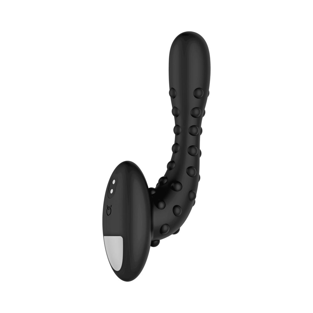 Forto Studded Pro Rechargeable Silicone Vibrating Anal Massager Black