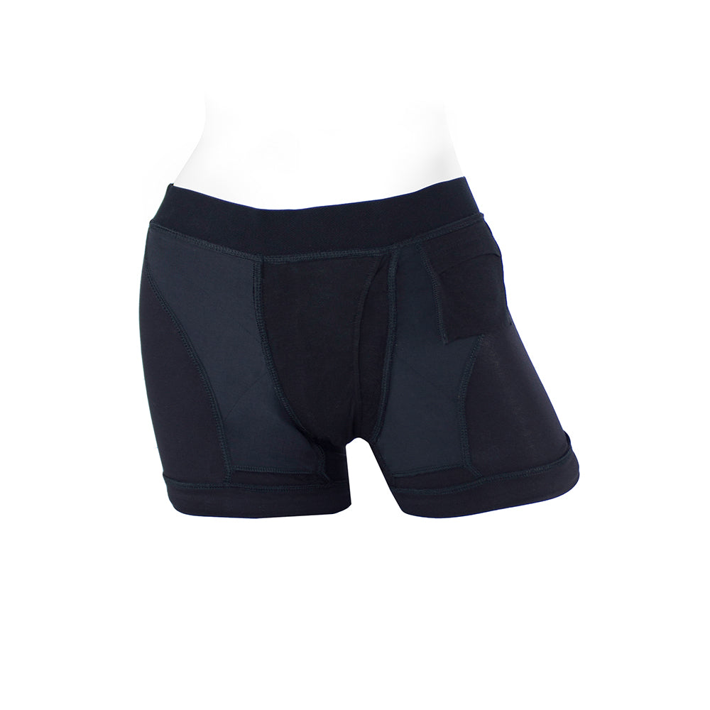 SpareParts Tomboii Rayon Boxer Briefs Harness Black Size 4XL