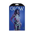 Fantasy Lingerie Glow Night Vision Glow-In-The-Dark Lace Strappy Teddy White L/XL