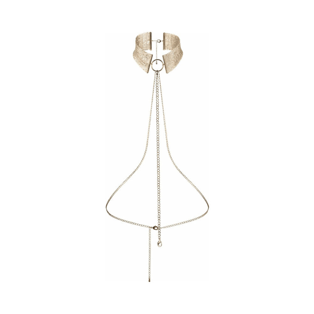 Bijoux Indiscrets Desir Metallique Mesh Collar Gold