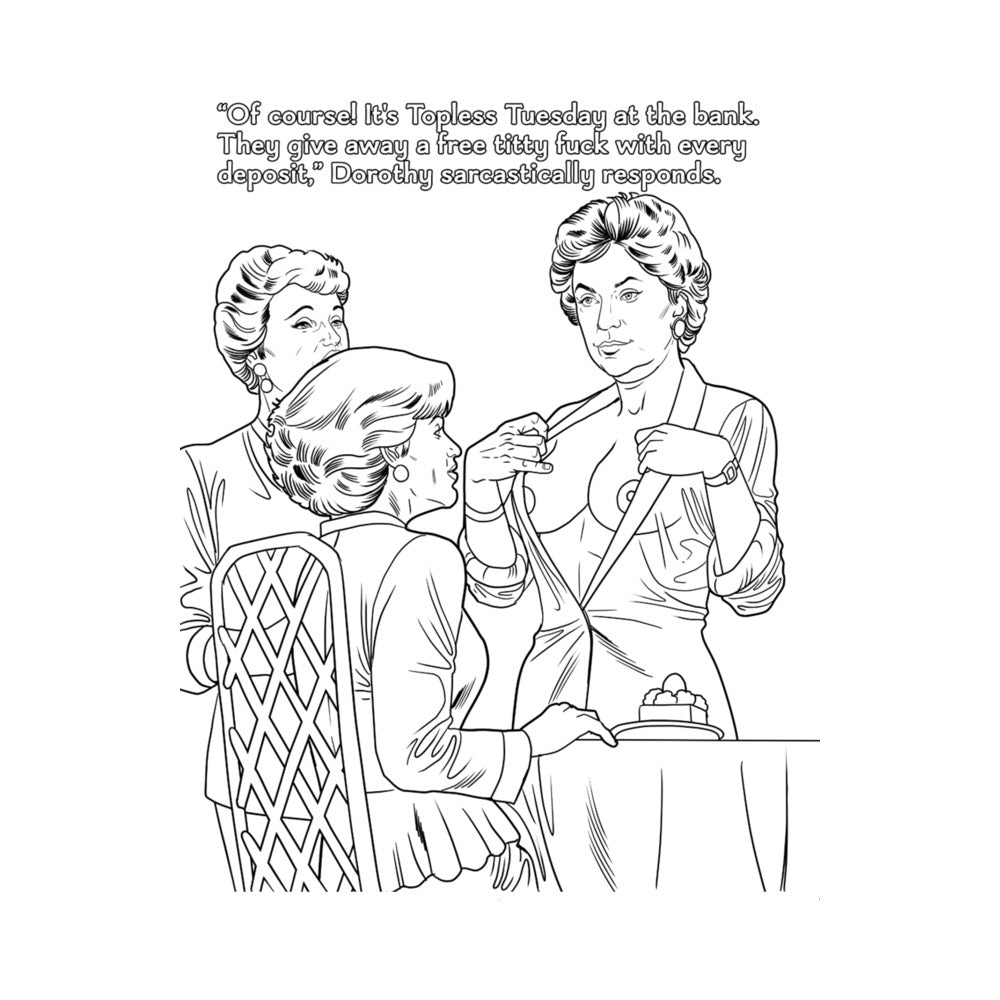 The Golden GILFs Porn Parody Coloring Book
