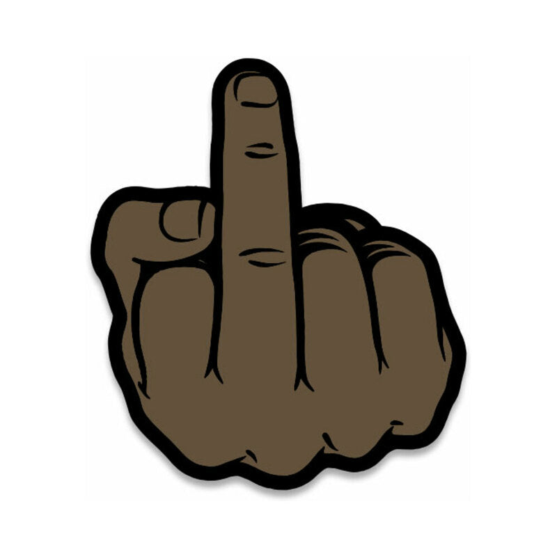 Porn Pin Middle Finger Brown