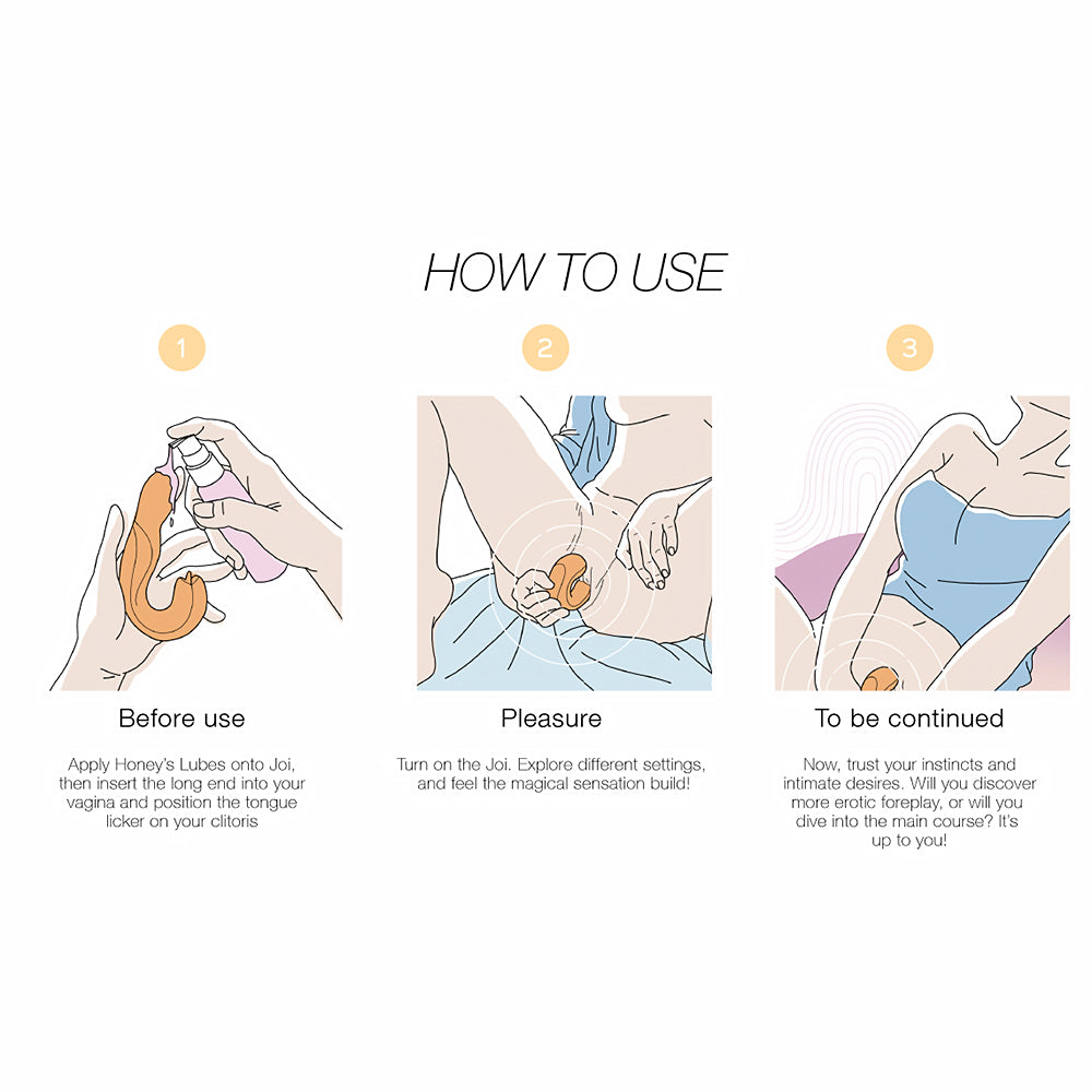 Honey Play Box Joi Rotating Head G-spot Vibrator and Clit Licker Orange