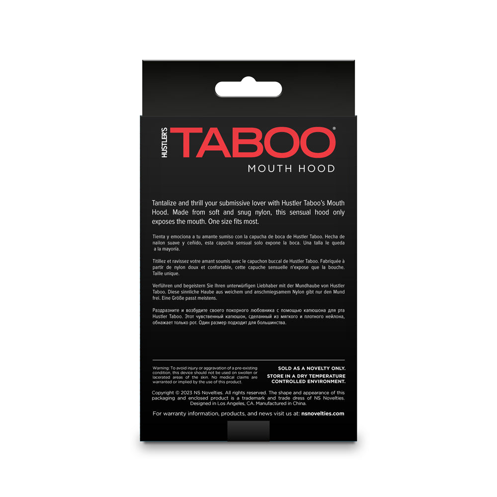 Hustler Taboo Mouth Hood Black