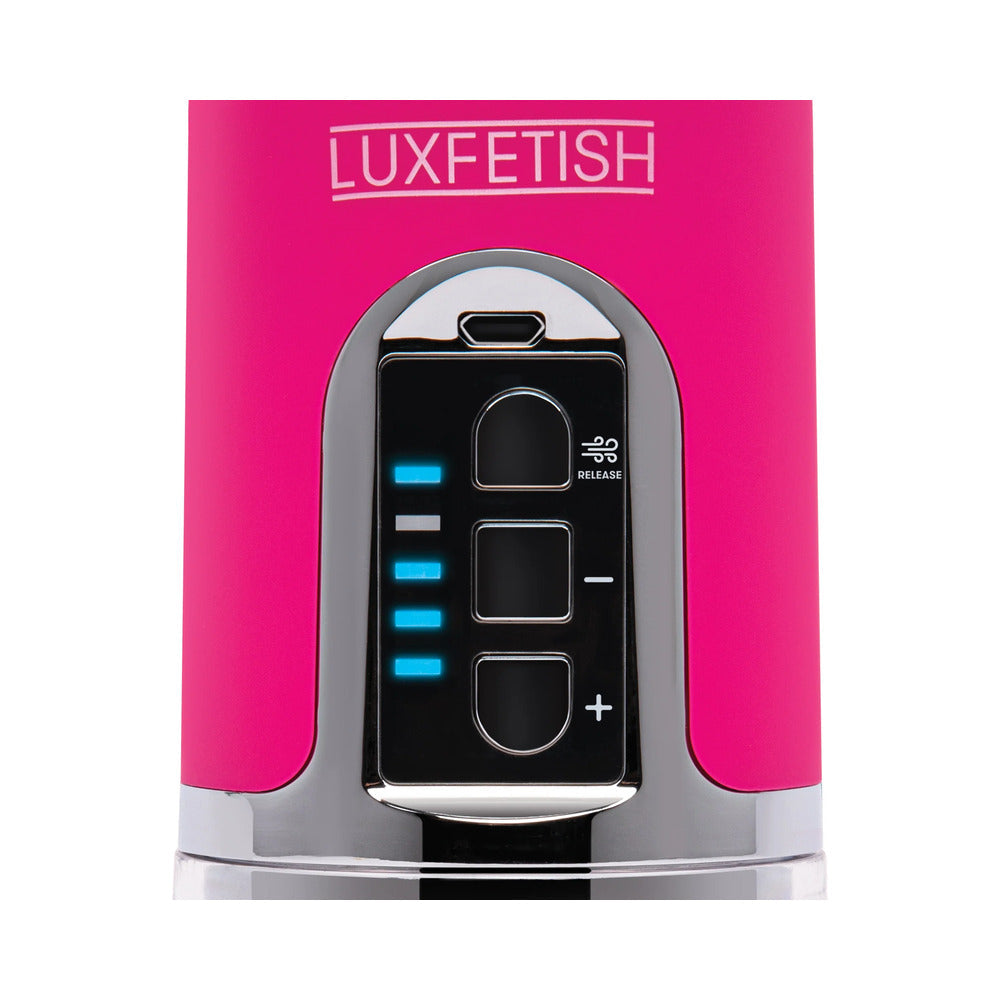 Lux Fetish Rechargeable 4-function Auto Pussy Pump with Clit Clamp
