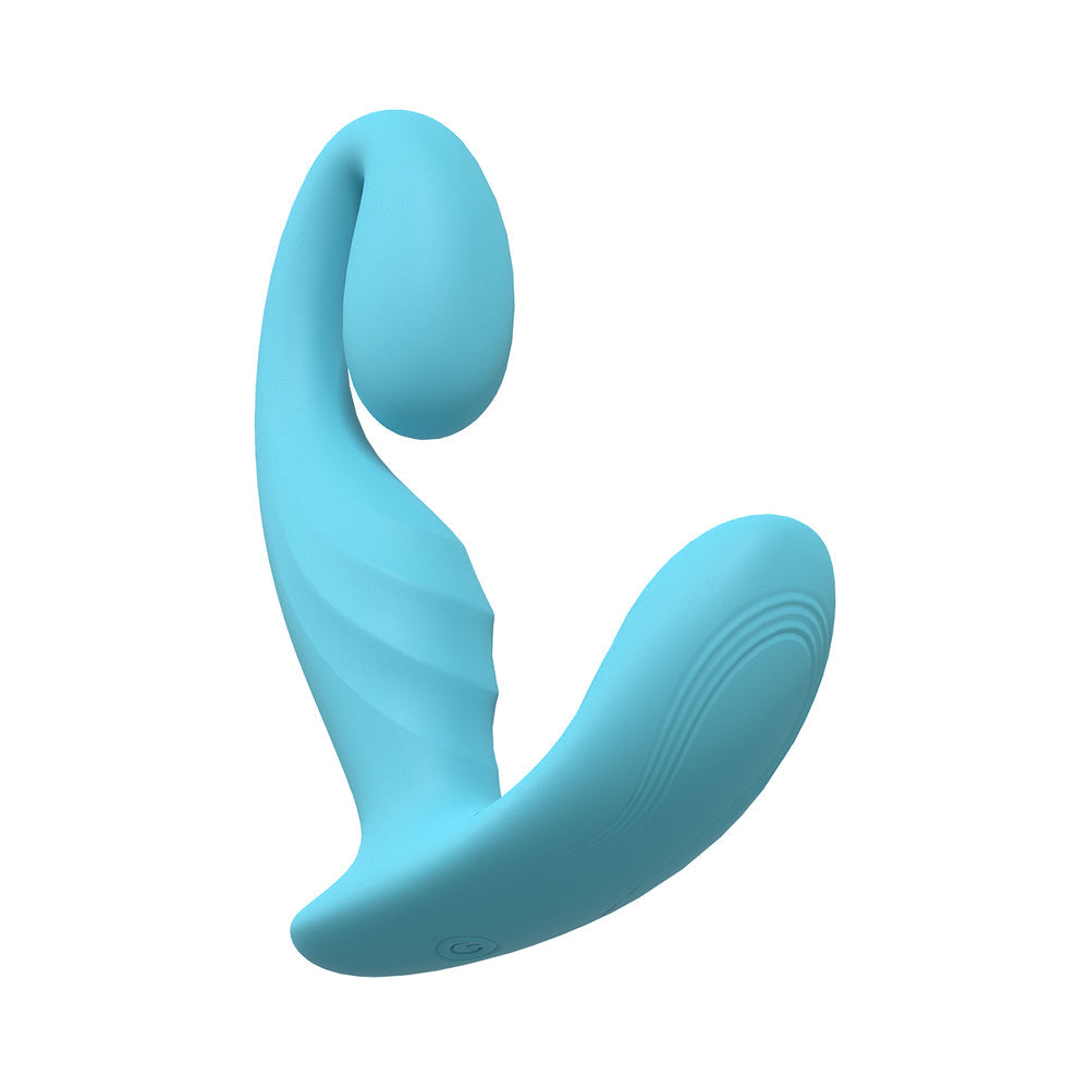LoveLine Bliss 10 Speed Dual Motor Vibe Sealed Silicone Rechargeable Submersible Blue