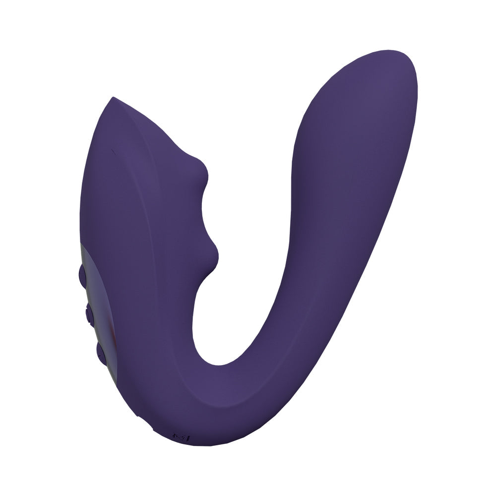 VIVE YUKI Rechargeable Dual Motor G-Spot Vibrator with Massaging Beads Purple