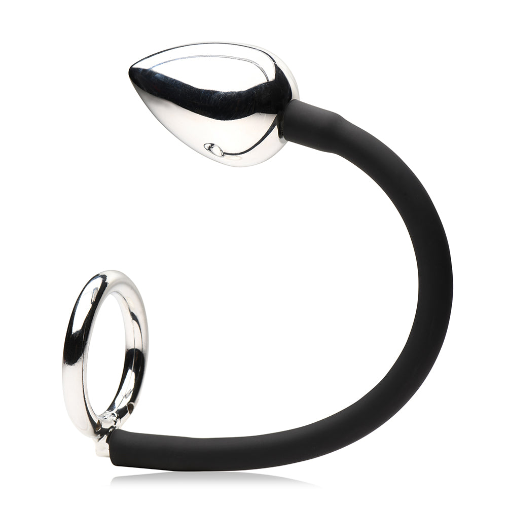 Master Series Tug + Plug Cock & Ball Ring with Anal Plug
