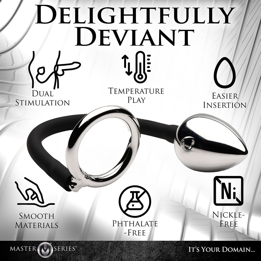 Master Series Tug + Plug Cock & Ball Ring with Anal Plug