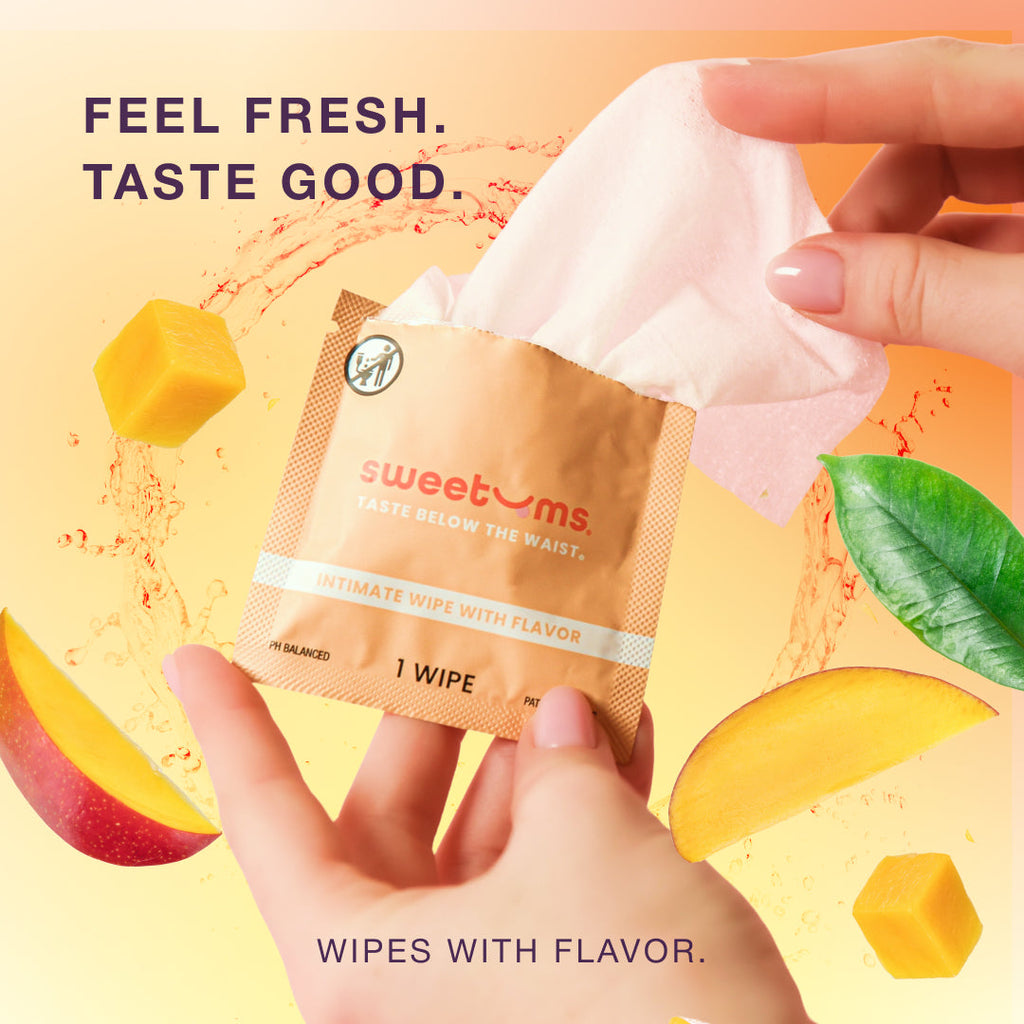 Sweetums Intimate Wipes Mango Flavor 10-Pack