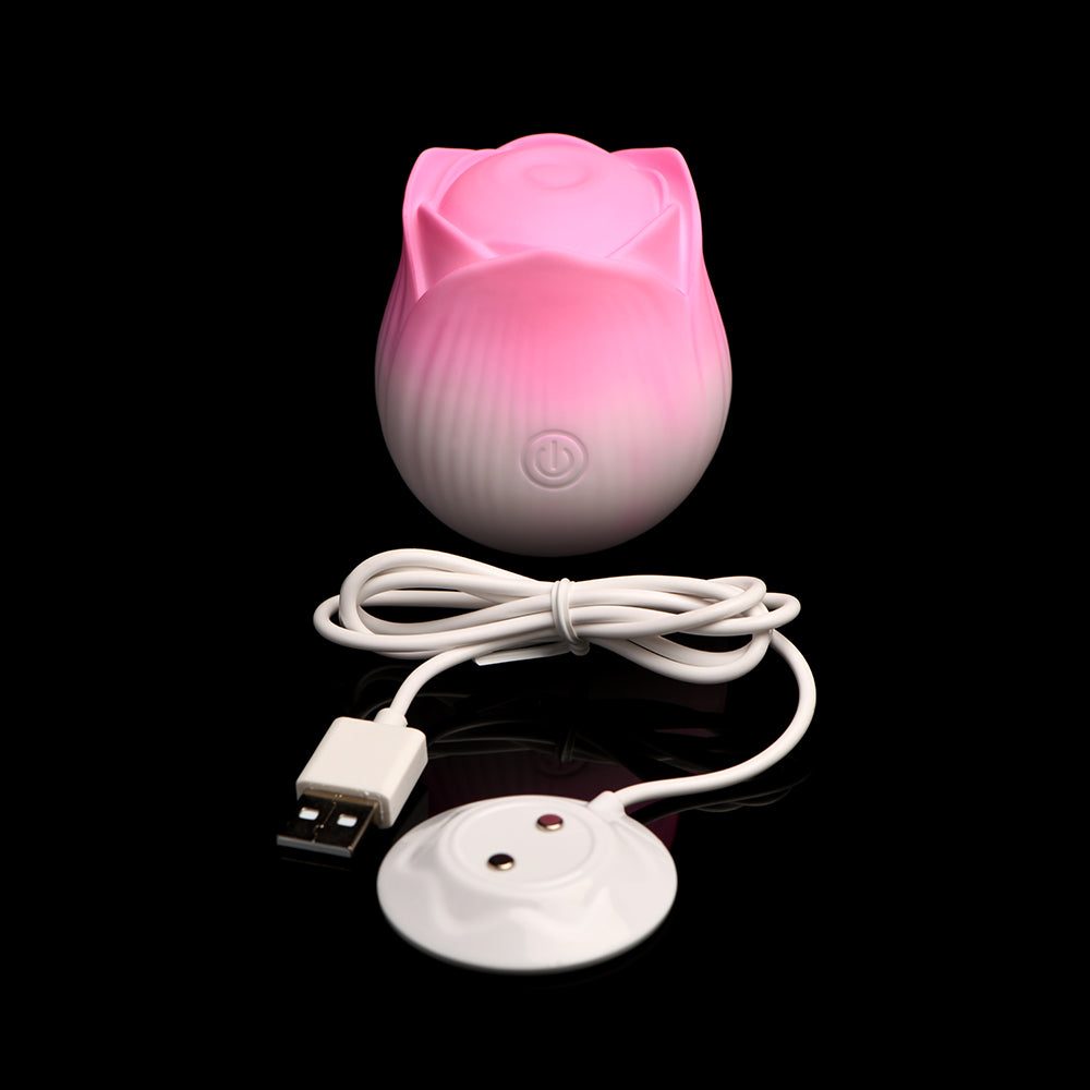 Bloomgasm Pulsing Petals Throbbing Rose Stimulator Pink