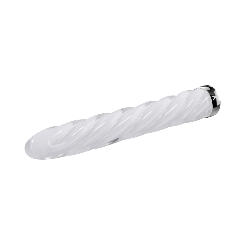 Playboy In A Twist Rechargeable Glass Vibrator White