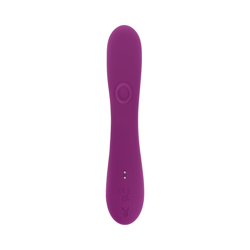 Playboy Busy Bunny Rechargeable Dual Stimulator Vibrator Silicone Wild Aster