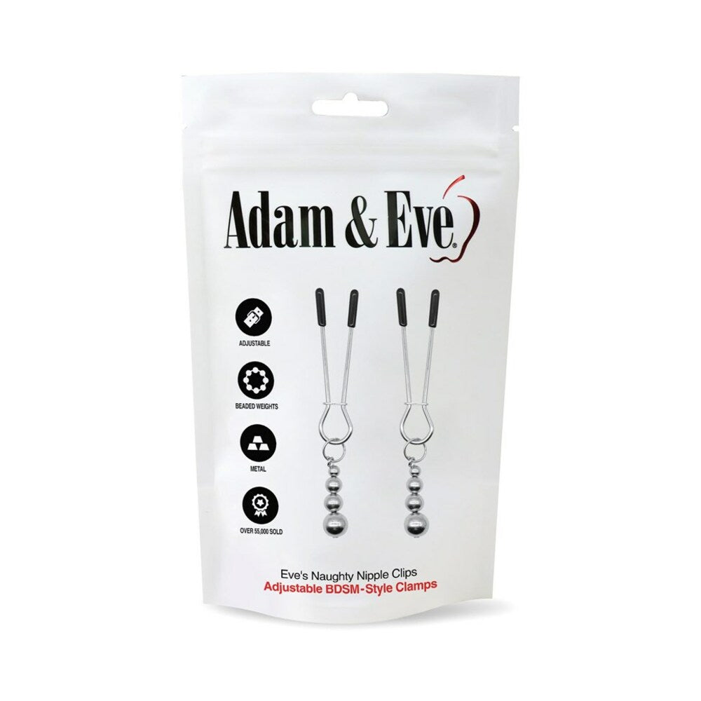 Adam & Eve Eve's Naughty Nipple Clips (Bag Packaging)