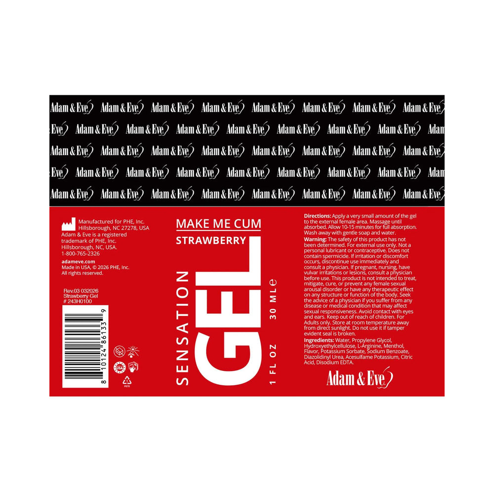 Adam & Eve Strawberry Clit Sensitizer 1 oz.