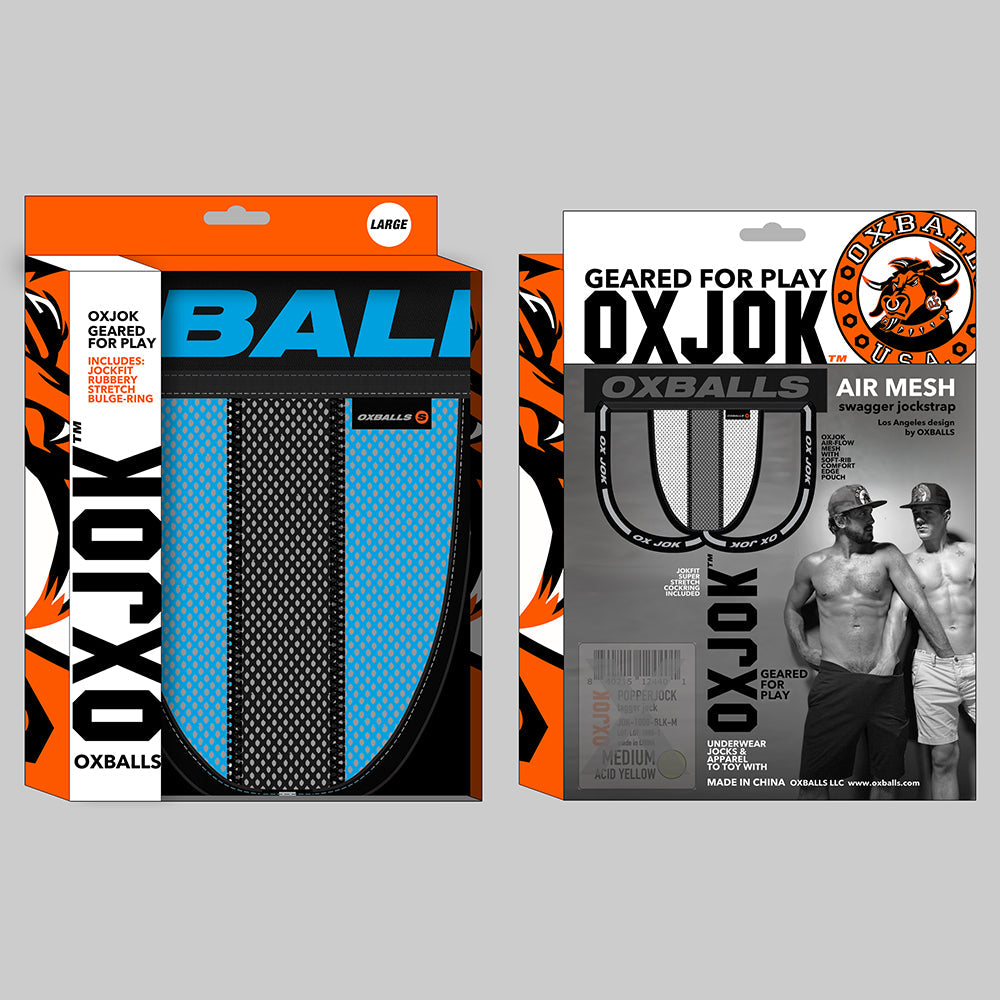 Oxballs Oxjok Airmesh Swagger Slider-Strap Jock Sky Blue L