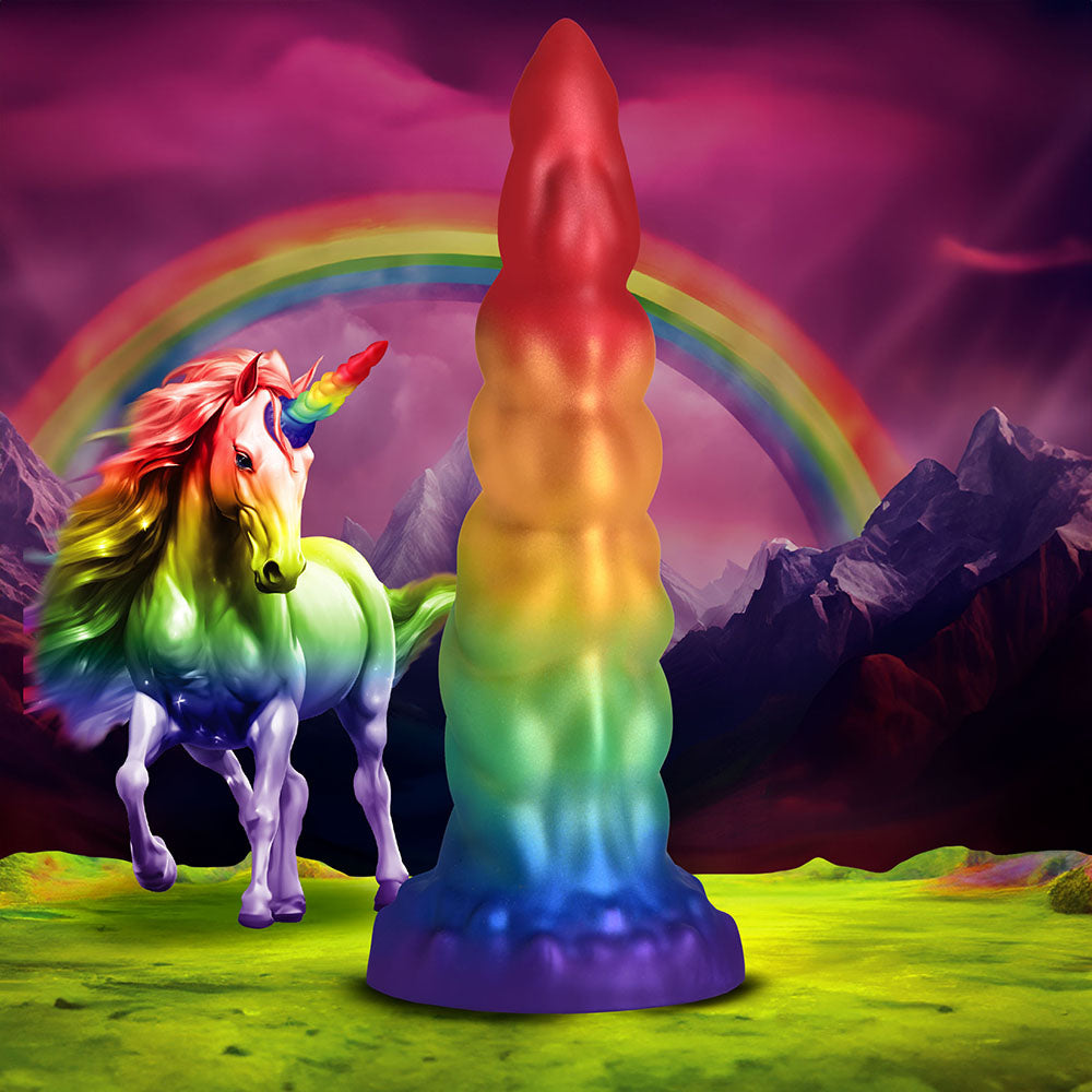 Creature Cocks Rainbow Horn Silicone Dildo