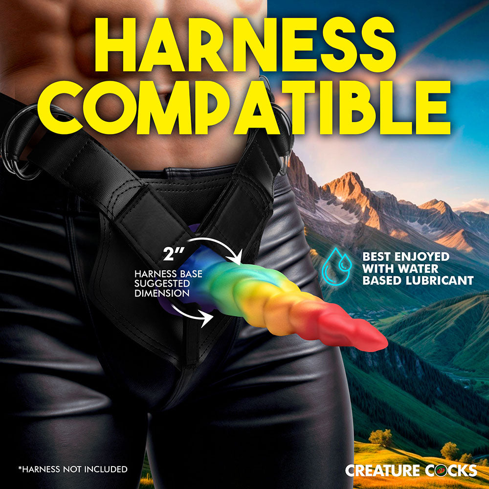 Creature Cocks Rainbow Horn Silicone Dildo