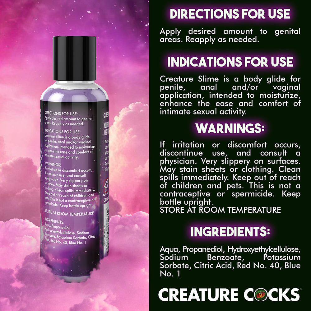Creature Slime Purple Water-Based Lubricant 4 oz.