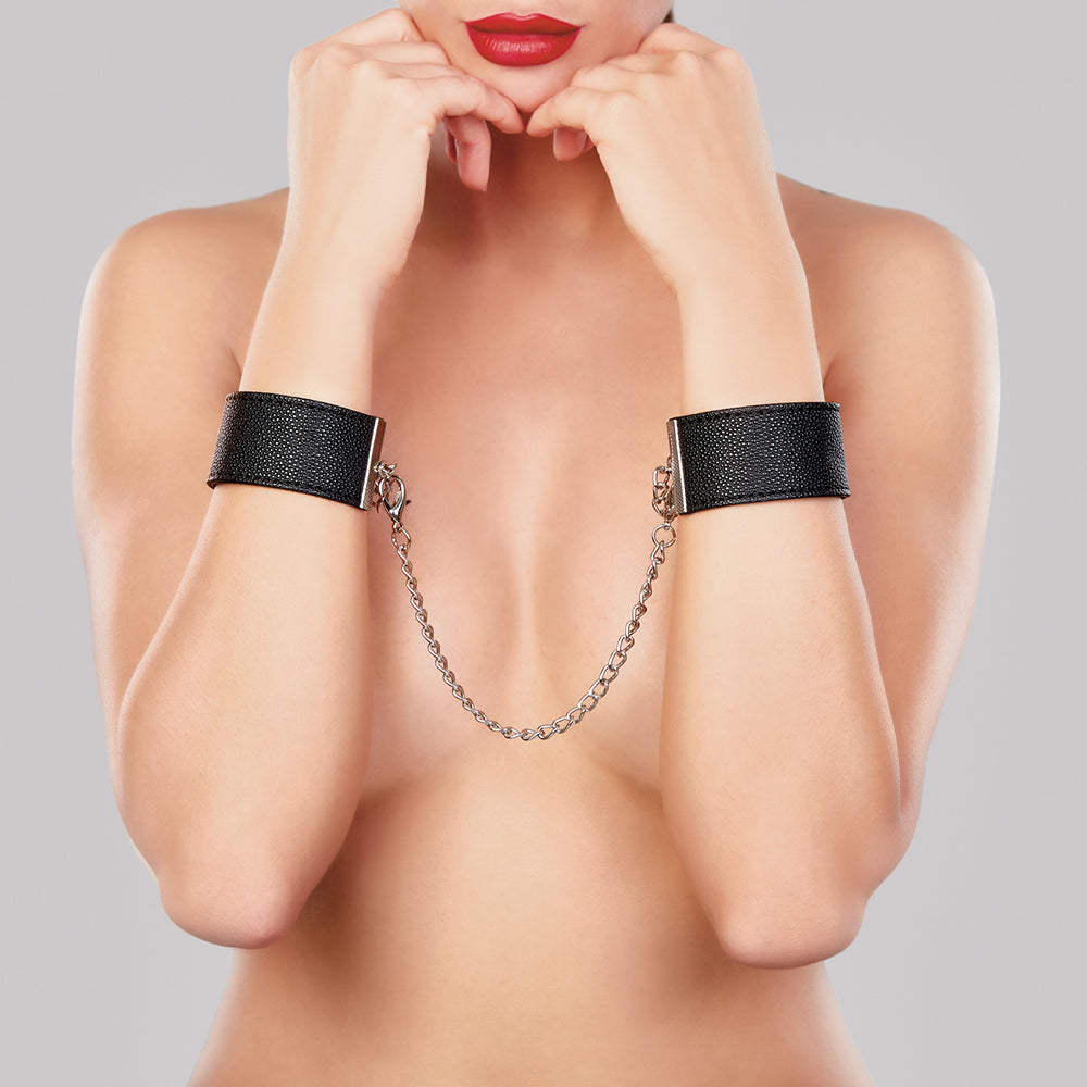 Allure Adore Lust in Love Wrist Cuffs with Connector Chain