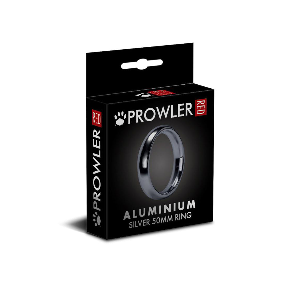 Prowler RED Aluminum Silver 50mm Ring