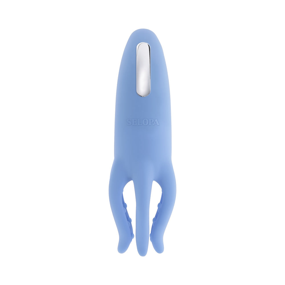 Selopa Tentacle Tickler Rechargeable Silicone Flexible Bead Vibrator Blue