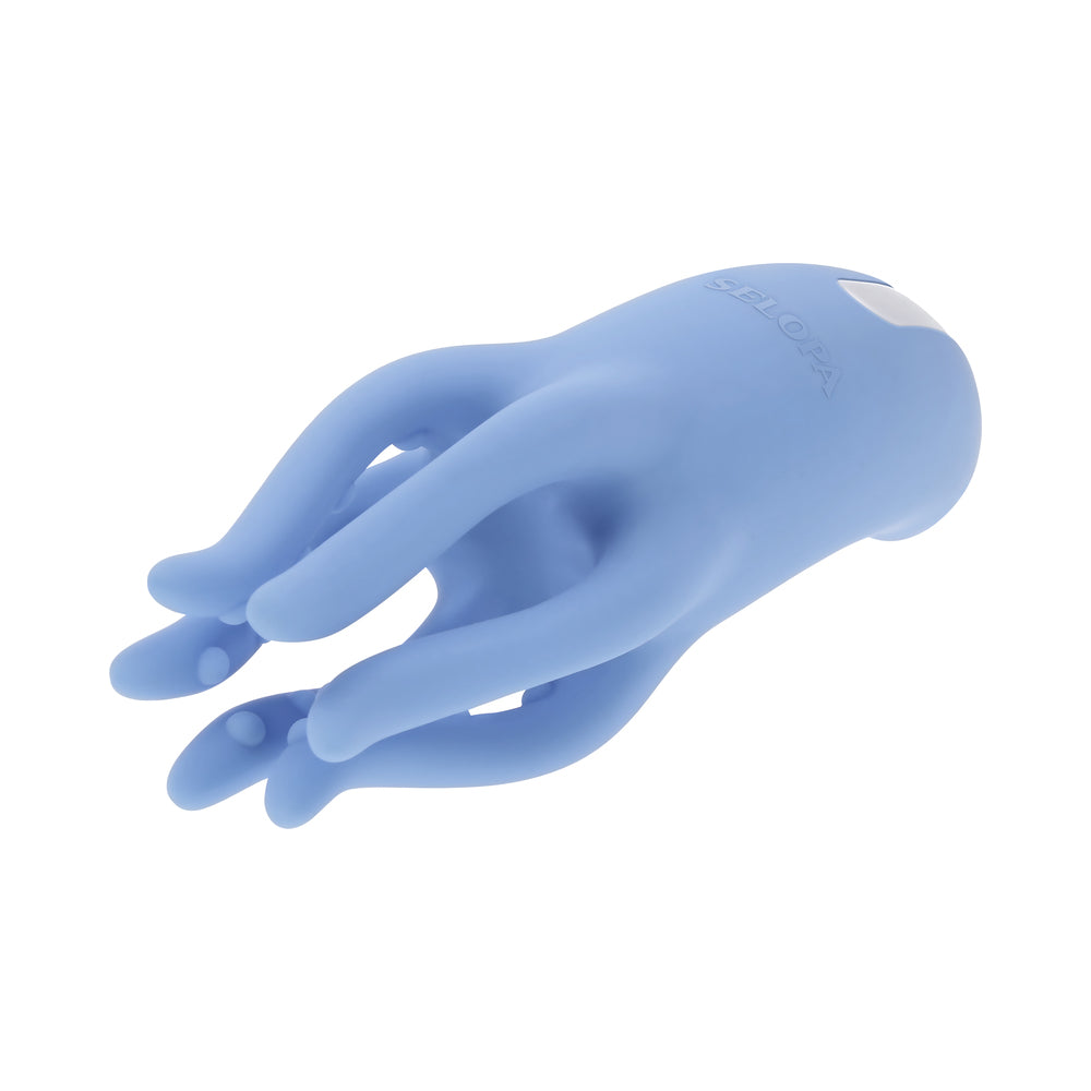 Selopa Tentacle Tickler Rechargeable Silicone Flexible Bead Vibrator Blue