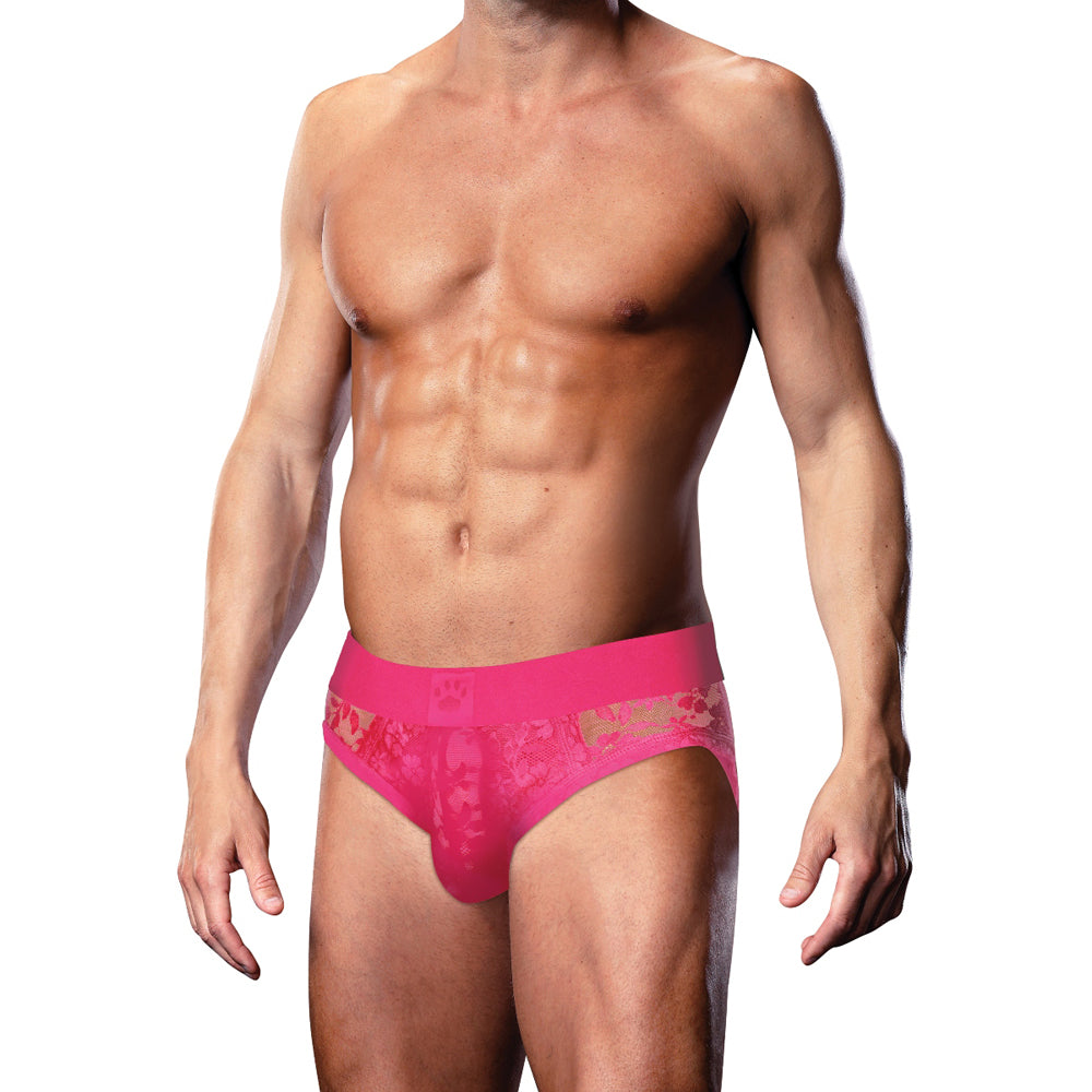 Prowler Lace Brief Pink 2XL