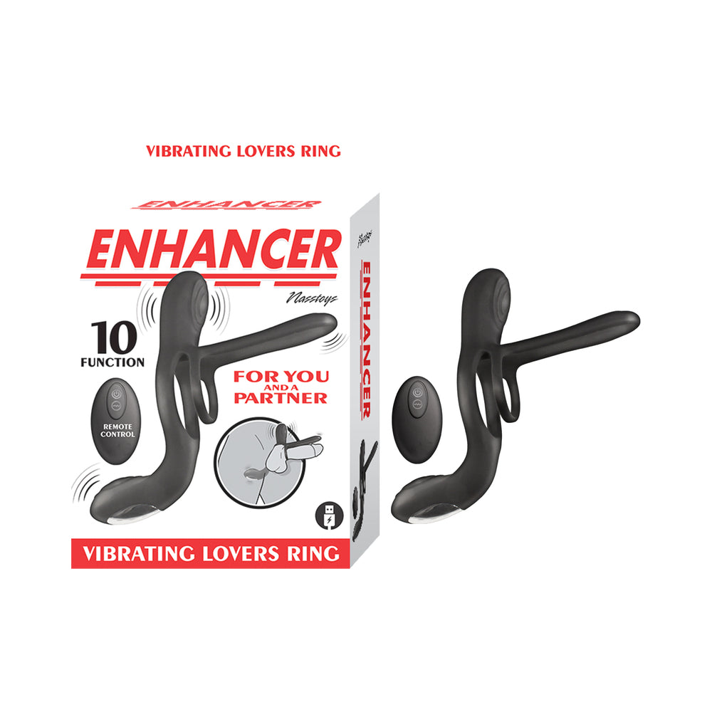 Enhancer Vibrating Lovers Ring Black