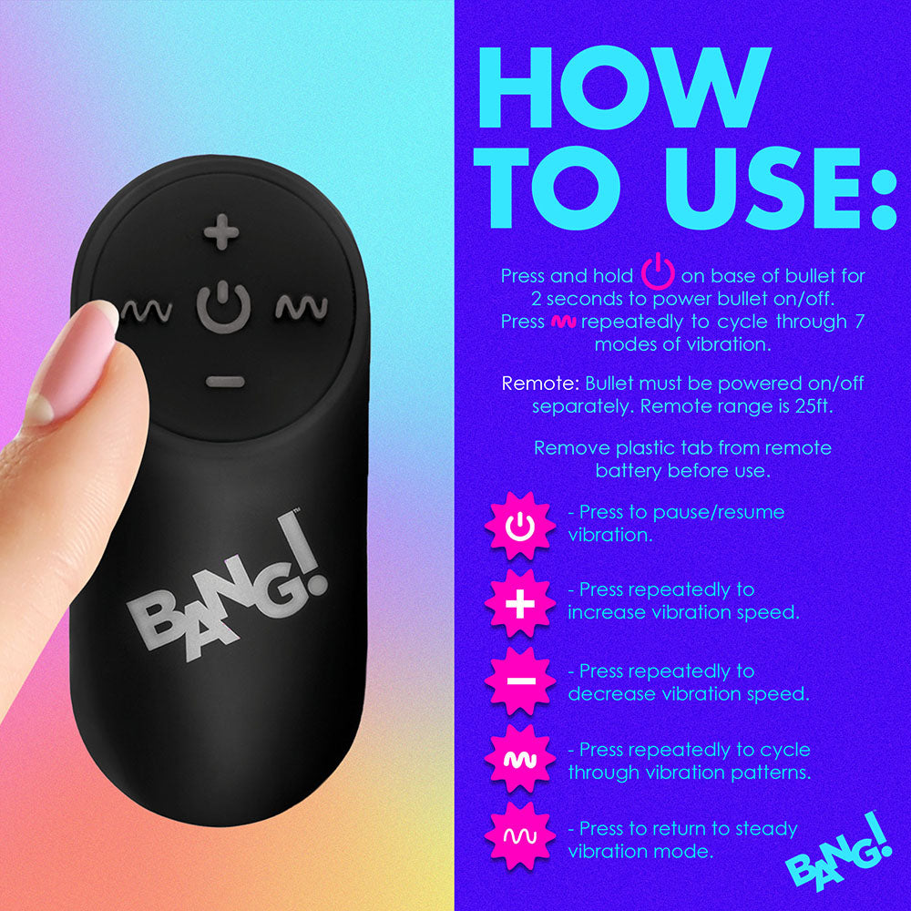 BANG! Vibrating Rainbow Butt Plug