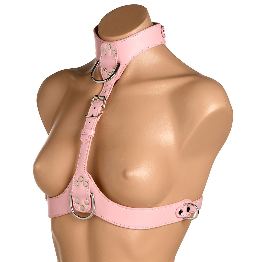 Master Series Vixen Chest Harness Pink