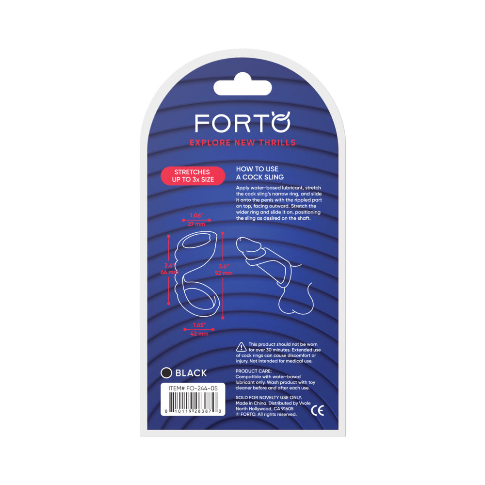 Forto F-45: Textured Bridge Cocksling Black