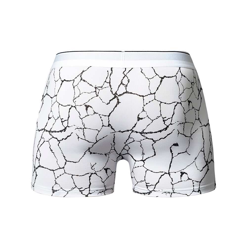 Male Power Soo Cumfy Boxer Brief Black/White S