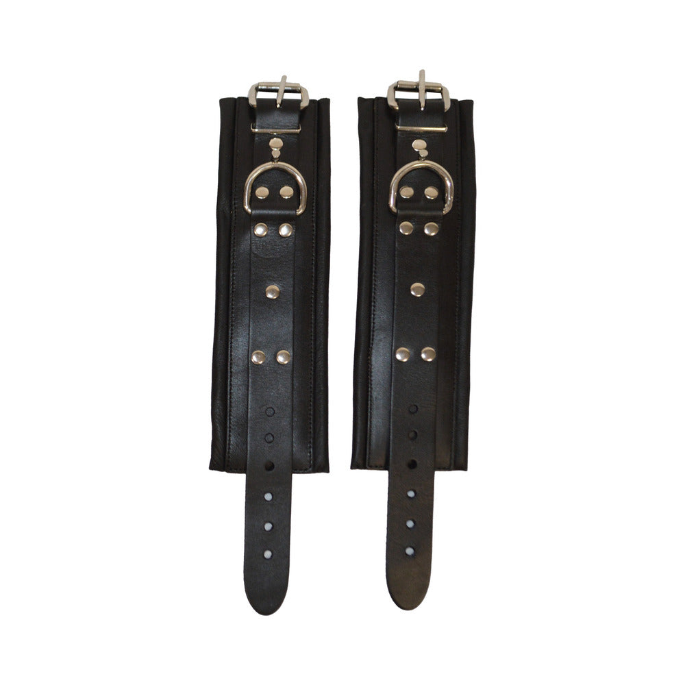 Prowler RED Leather Lockable Wrist Restraints L/XL
