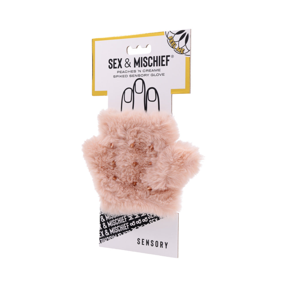 Sportsheets Sex & Mischief Peaches 'n CreaMe Spiked Sensory Glove
