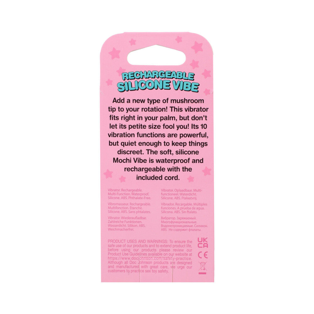 Mochi Mushroom Rechargeable Silicone Vibe Pink